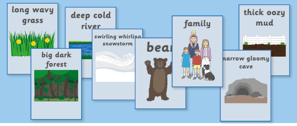 Early learning resources were going on a bear hunt a display posters