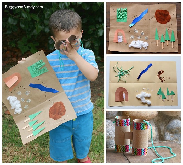 Were going on a bear hunt map binoculars with free printable