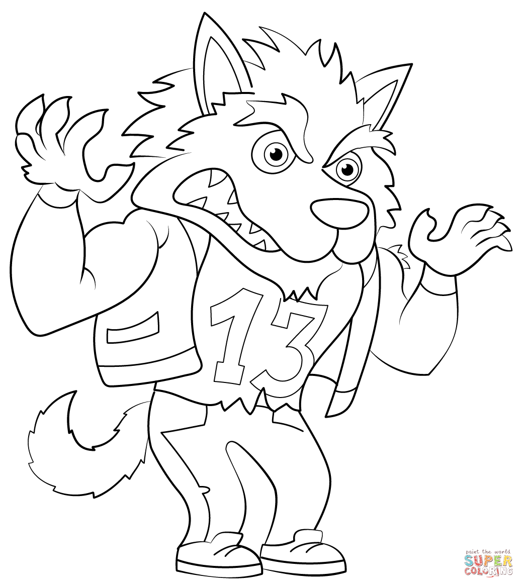 Werewolf coloring page free printable coloring pages