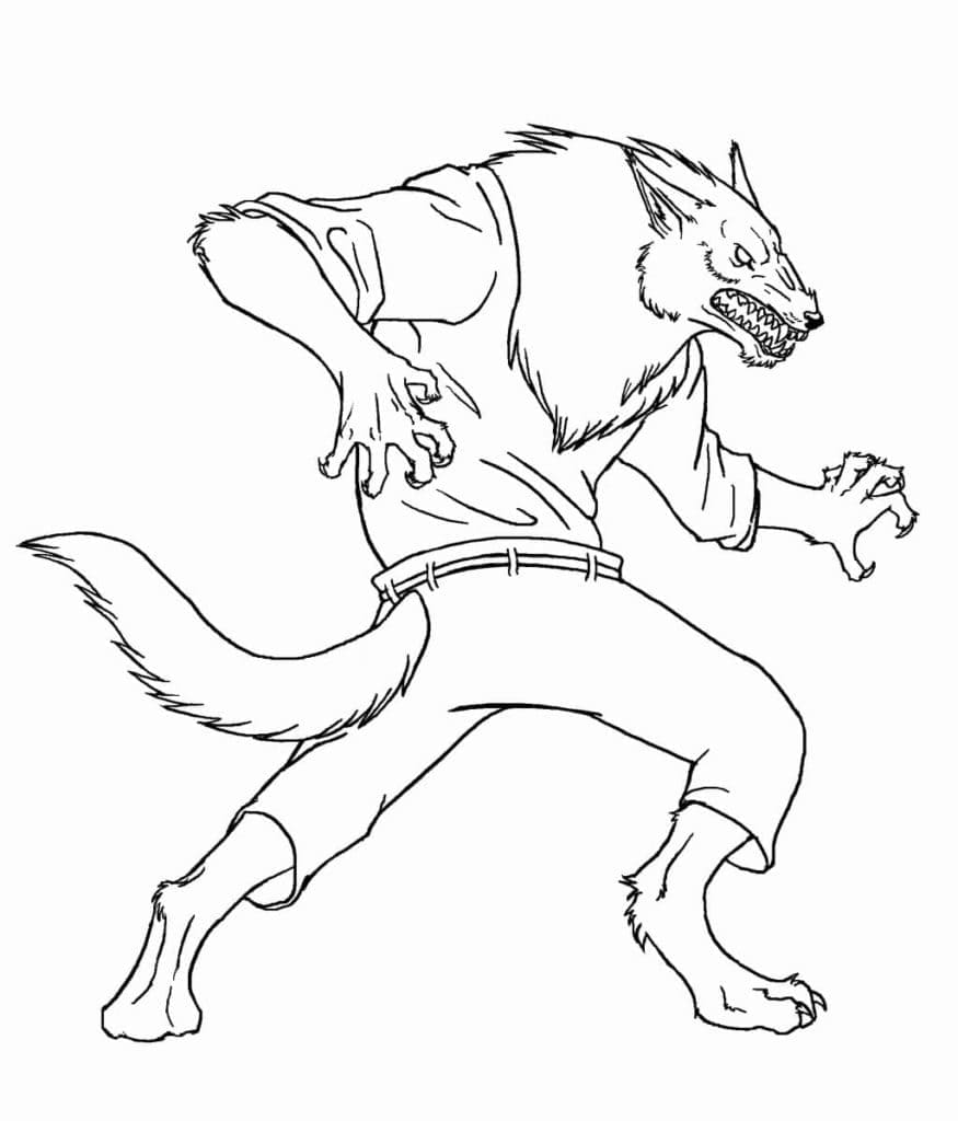 Werewolf coloring pages