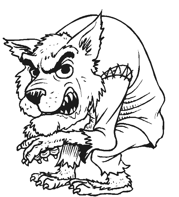 Werewolf coloring pages