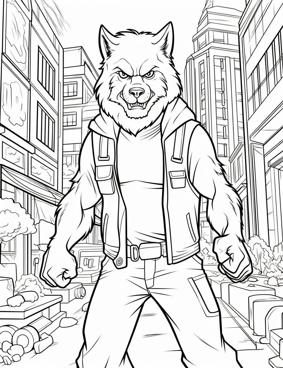 Werewolf coloring books for children years old coloring pages