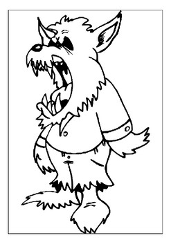 Printable werewolf coloring pages collection