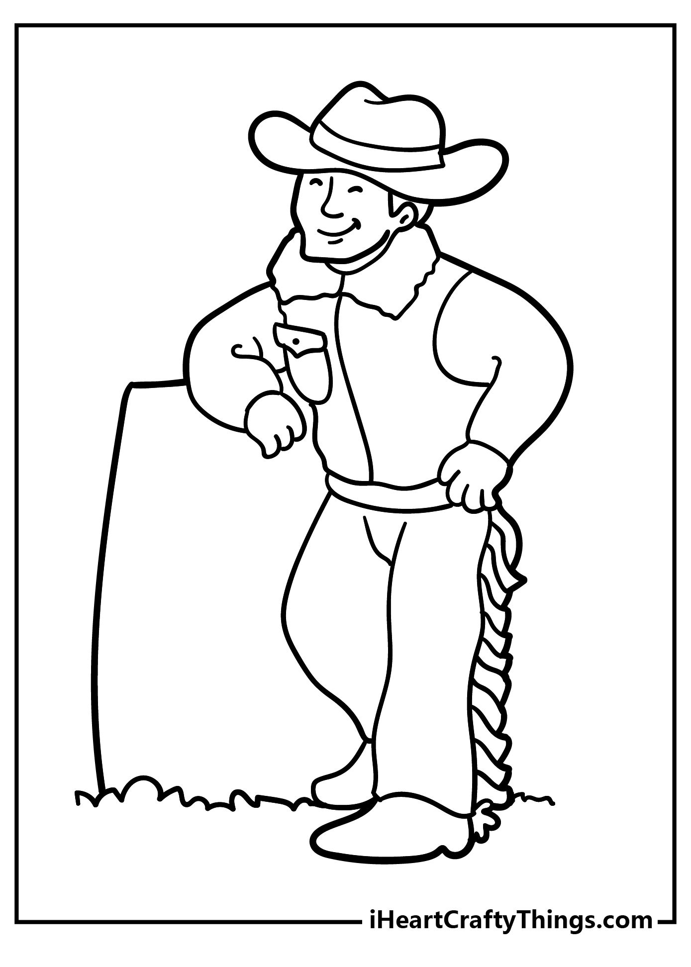 Cowboy coloring pages free printables