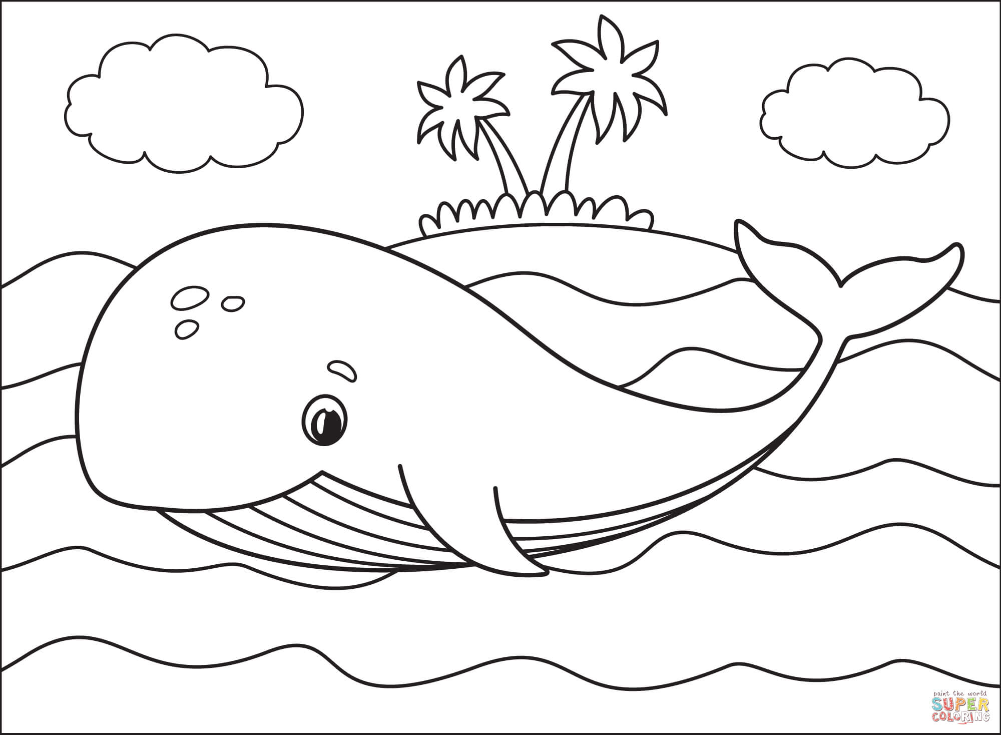 Whale coloring page free printable coloring pages