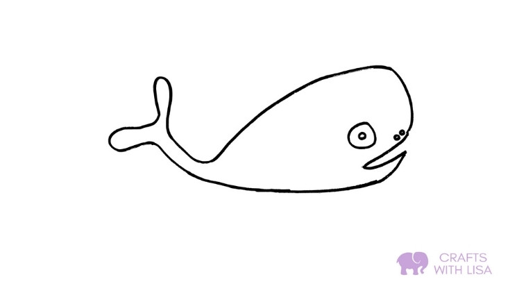 Whale coloring page for kids