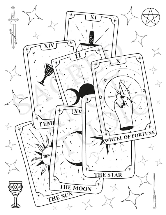 Witchy coloring book printable coloring pages adult coloring book book of spells coloring pages coloring book pdf pdf coloring book download now