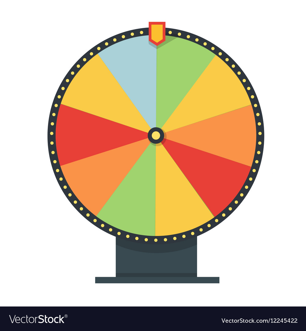 Fortune wheel in flat style blank template game vector image