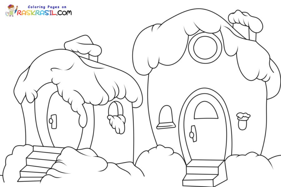 Whoville houses coloring pages printable for free download