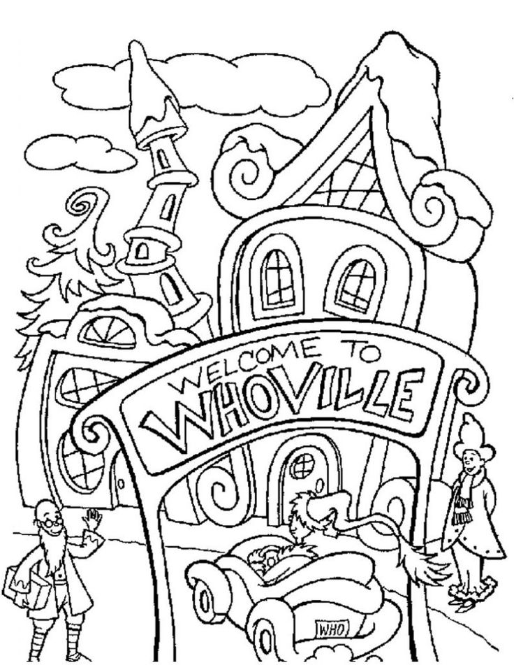 Whoville houses coloring pages grinch coloring pages christmas coloring pages whoville christmas