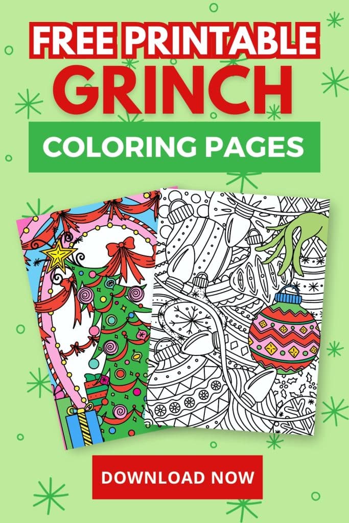 Free printable grinch coloring pages for christmas