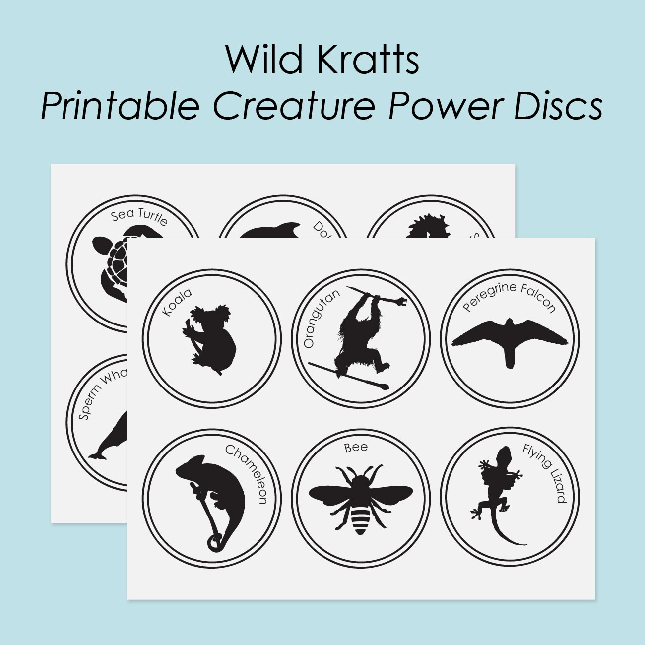 Bright apple blossom free printable creature power discs