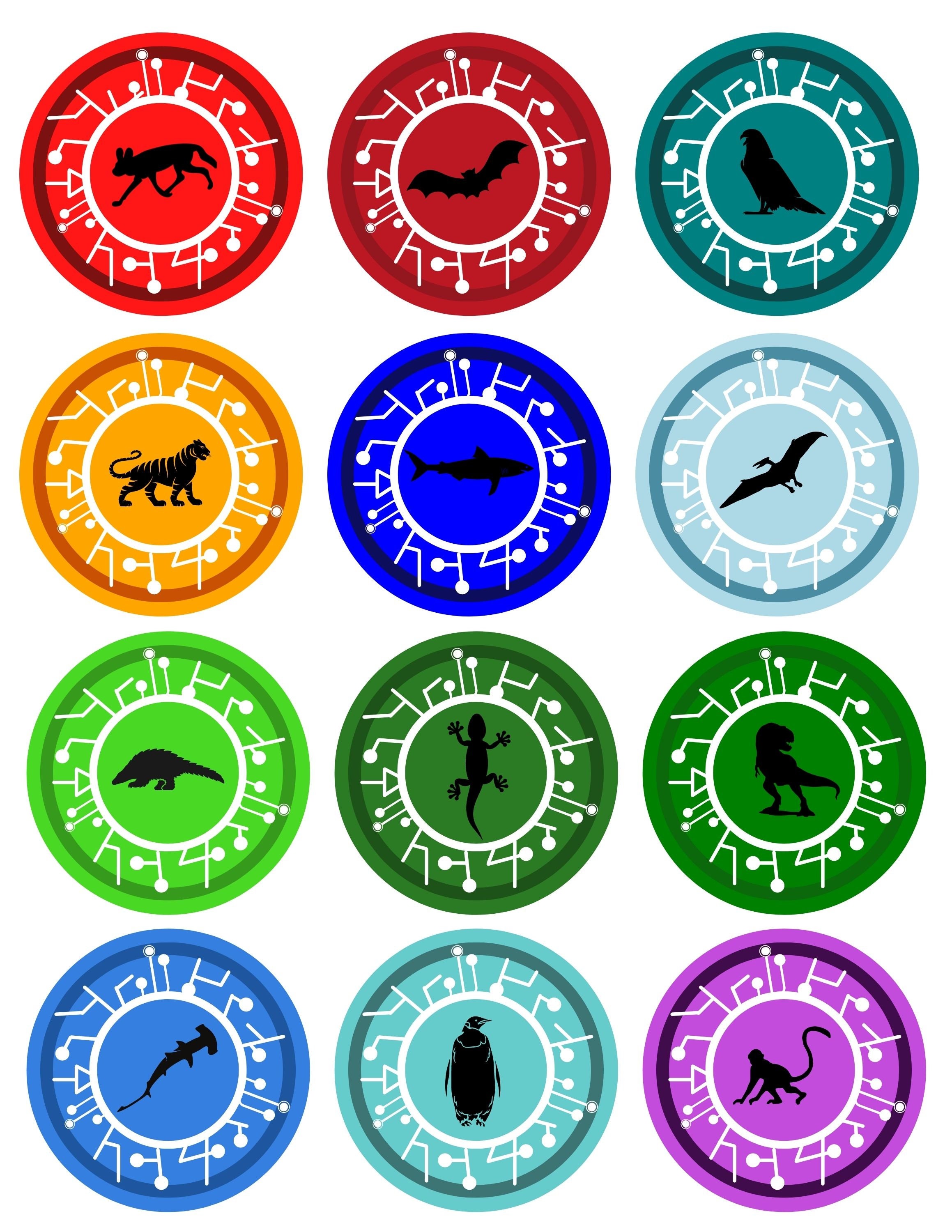 New set of creature power discs inspired printable download