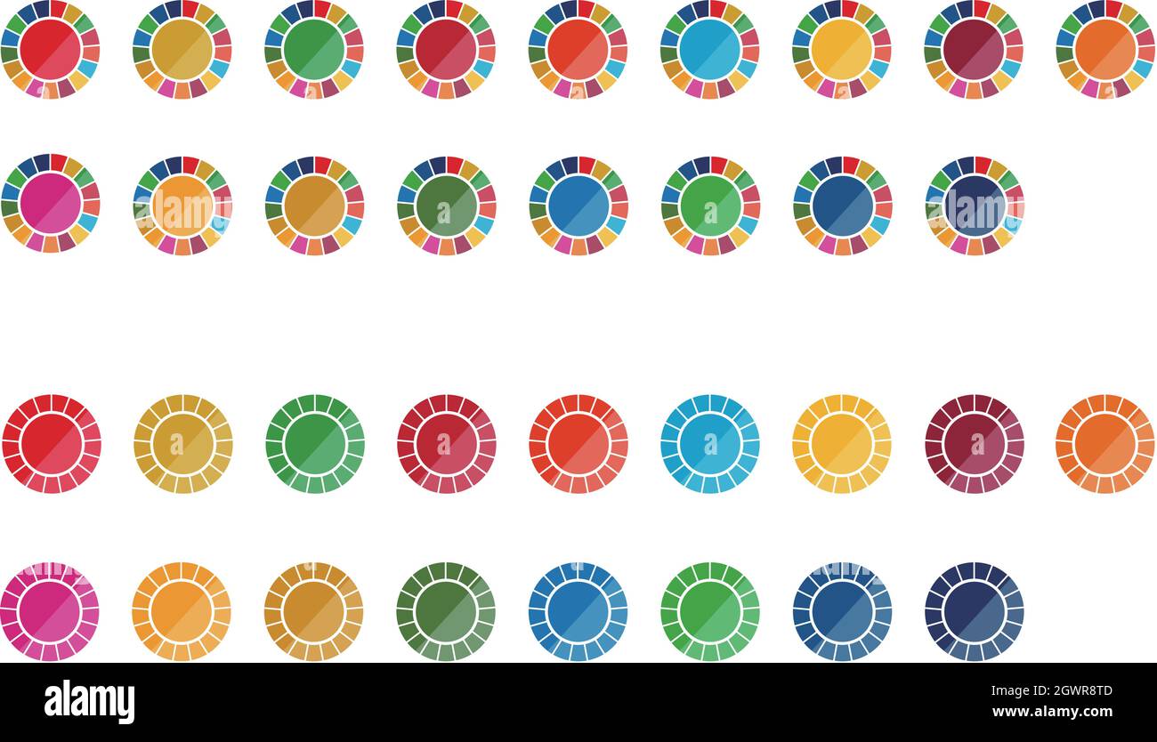 Sustainable development goals icons cut out stock images pictures