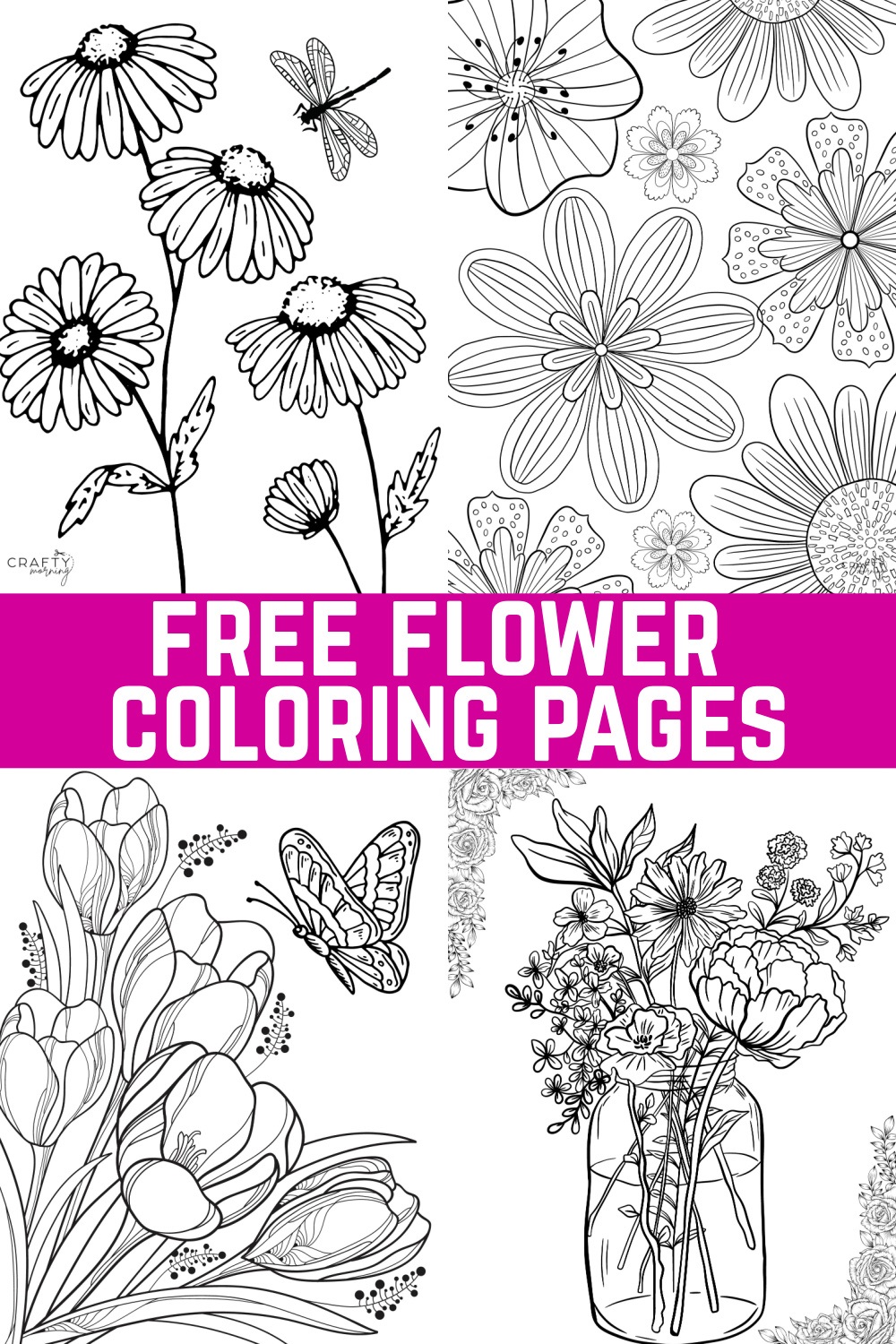 Flower coloring pages to print