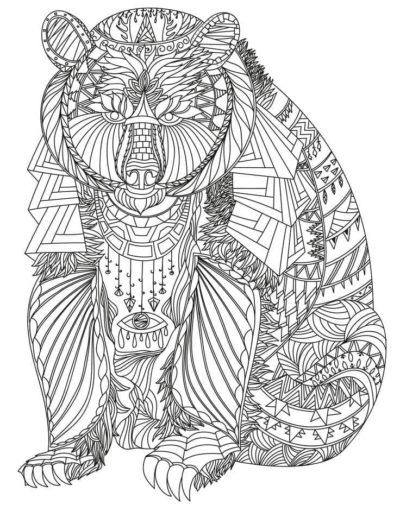 Animals coloring pages for adults pictures free printable bear coloring pages animal coloring pages coloring pages