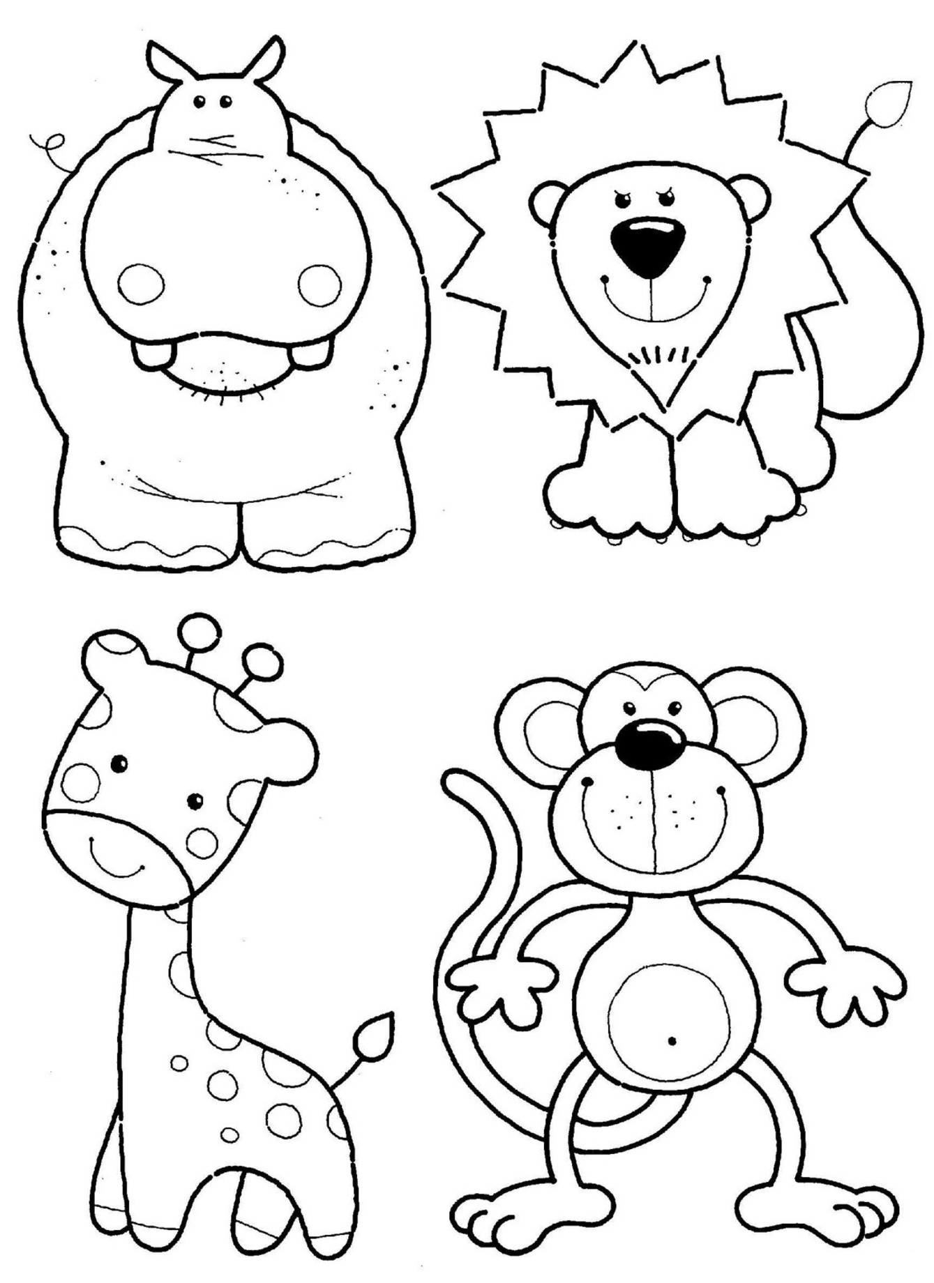 Wild animal coloring pages