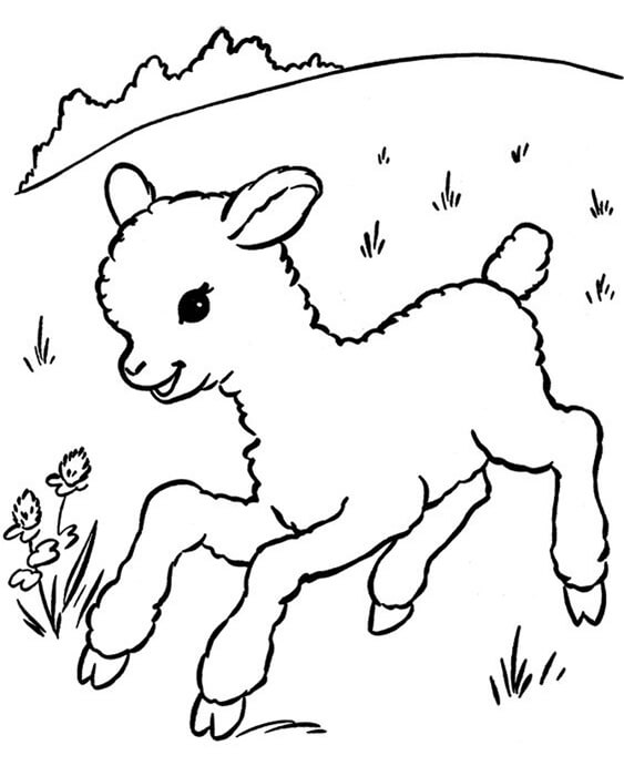 Free easy to print baby animal coloring pages