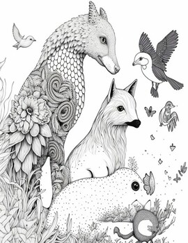 Zen tangle animals coloring pages printable animals coloring pages for kids