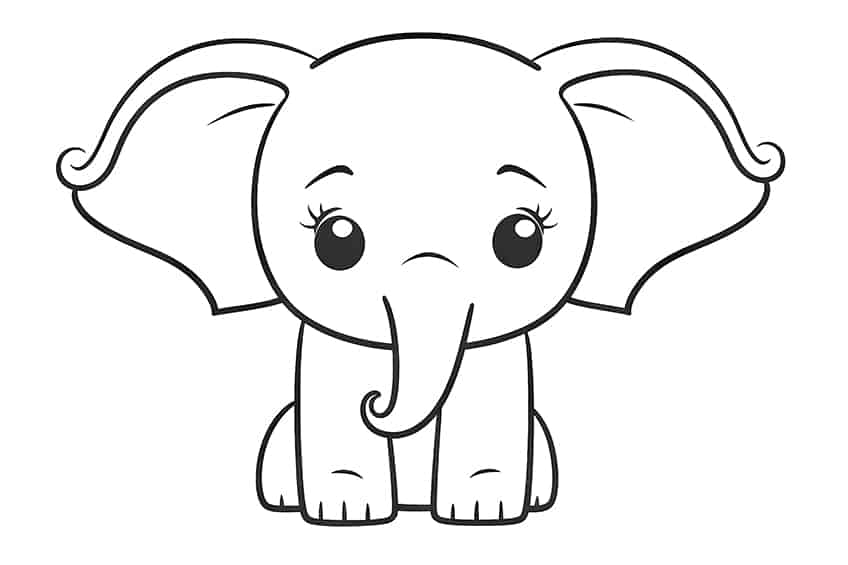 Baby animal coloring pages