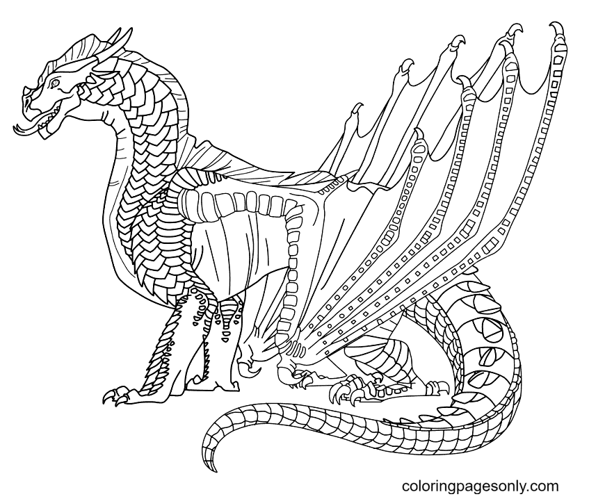 Wings of fire coloring pages printable for free download