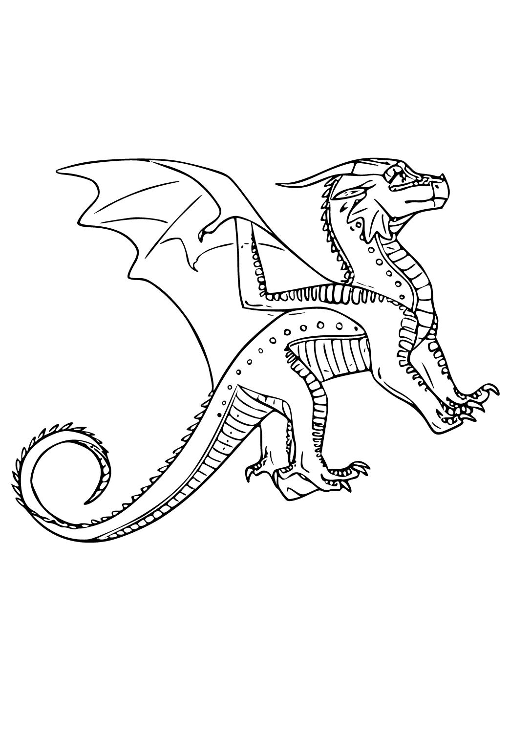 Free printable wings of fire cute coloring page for adults and kids