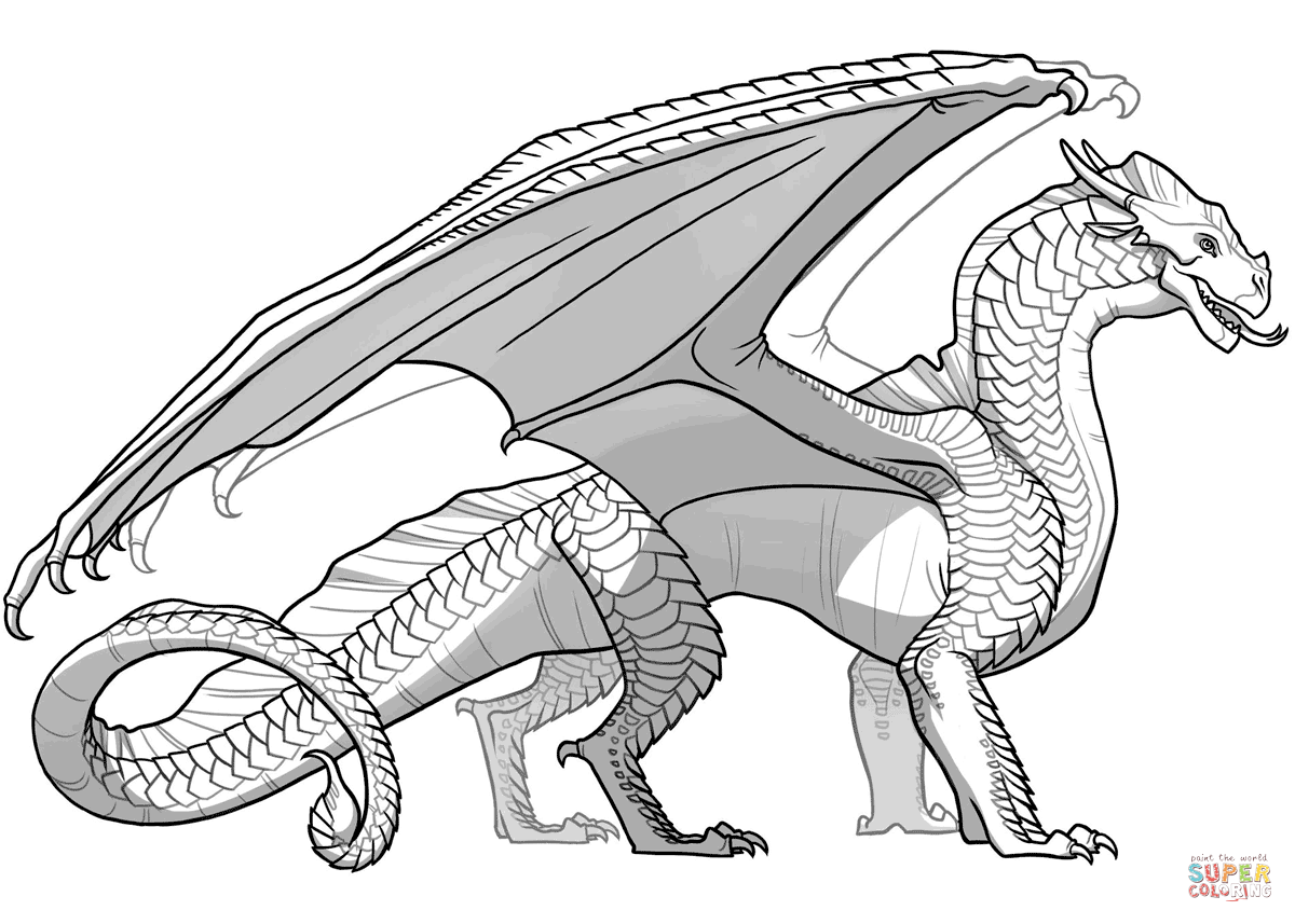 Wings of fire sandwing dragon coloring page free printable coloring pages