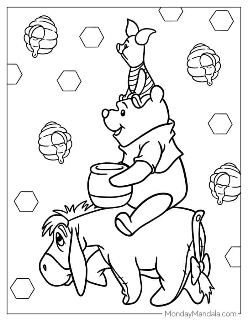 Winnie the pooh coloring pages free pdf printables