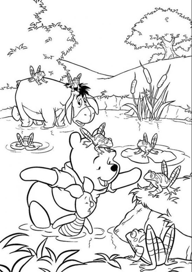 Free easy to print winnie the pooh coloring pages