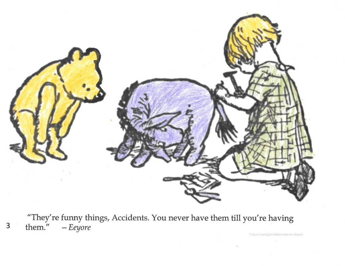 Printable classic winnie the pooh coloring sheets