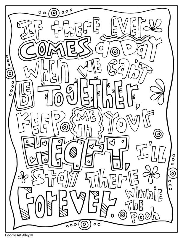 Winnie the pooh coloring quotes