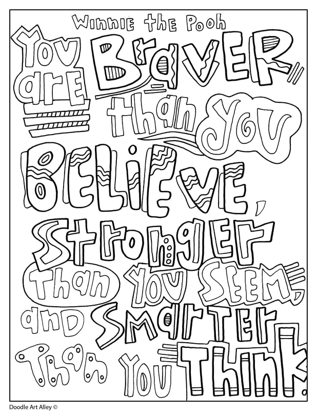 Winnie the pooh coloring quotes