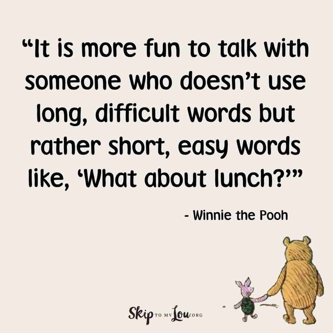 Winnie the pooh quotes skip to my lou