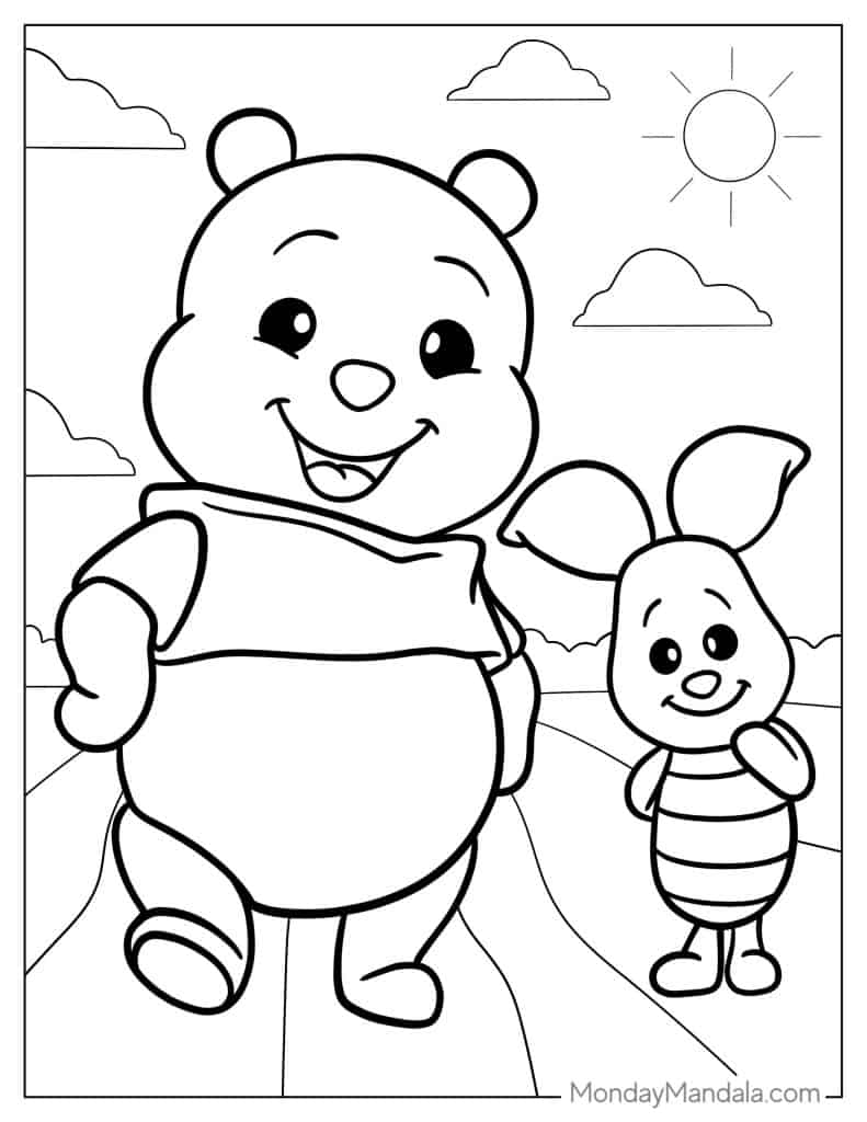 Winnie the pooh coloring pages free pdf printables