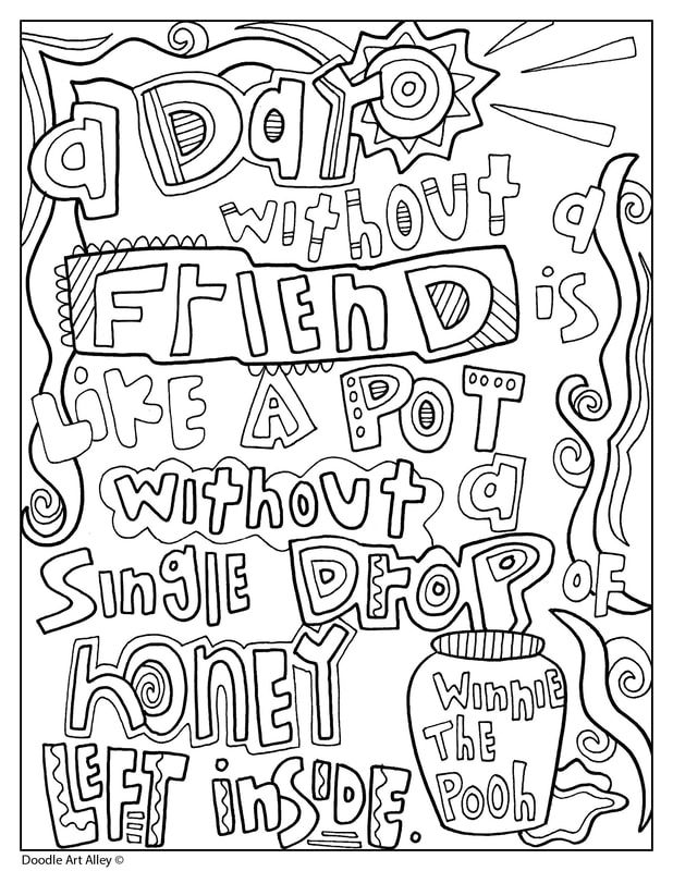 Winnie the pooh quotes quote coloring pages color quotes friends quotes