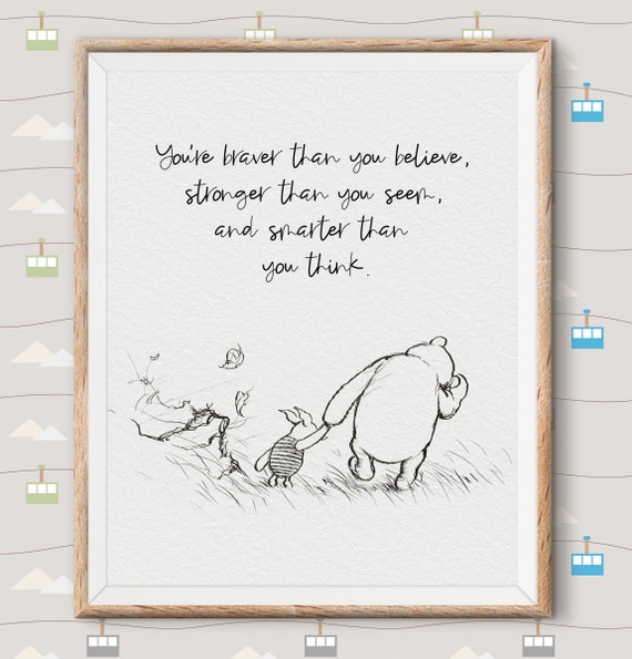 Classic winnie the pooh quote nursery prints pooh printable quote piglet classic children kids baby nursery prints