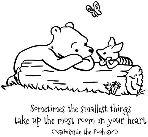 X sometimes the smallest things take up the most room in your heart winnie the pooh wall decal sticker color choices wall decal sticker art mural home dãcâ quote coloring pages