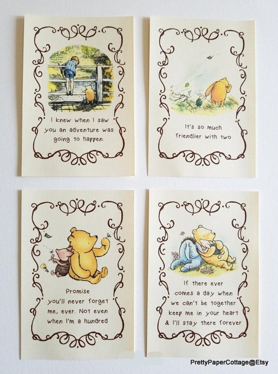 Winnie the pooh quotes pick a print print choices baby shower birthday nursery decoration x or x inches see all options