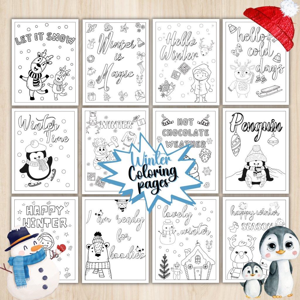 Winter coloring pages winter coloring sheets december activities made by teachers