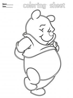 Coloring sheets winnie the pooh