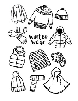 Winter season coloring pages set of by mrs robertsons corner tpt