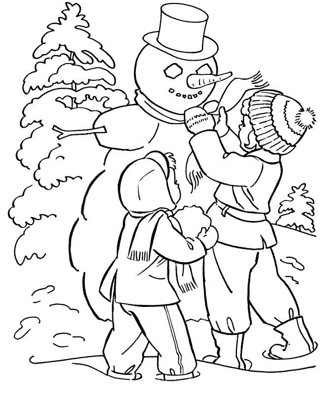 Free printable winter coloring pages for kids