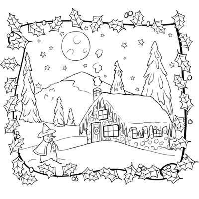 Winter solstice coloring pages