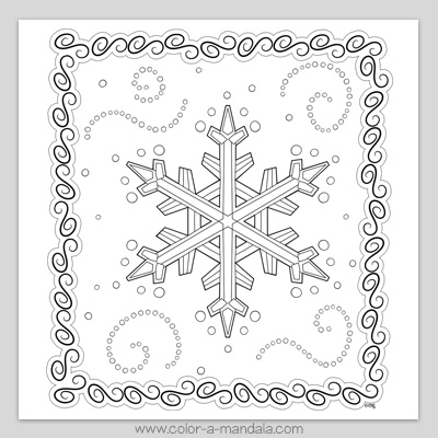 Snowflake coloring page m