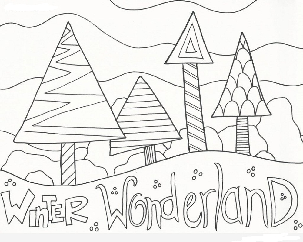 Winter wonderland coloring pages activity shelter