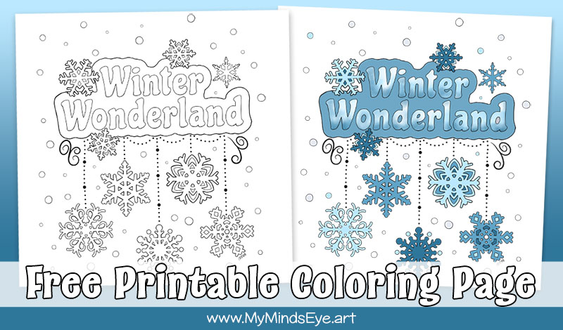 Winter wonderland coloring page c