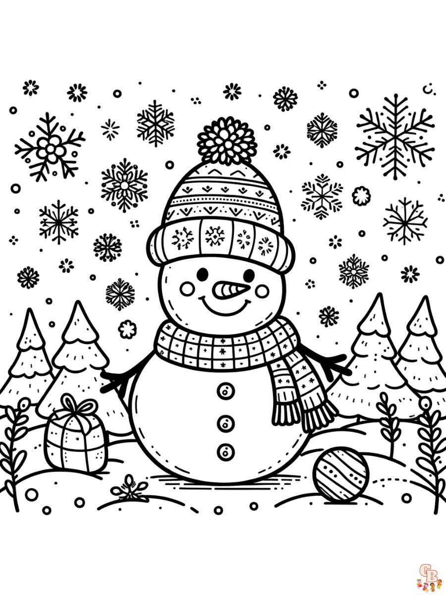 Printable winter wonderland coloring pages free