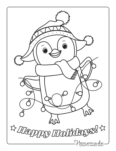 Free printable winter coloring pages for kids adults