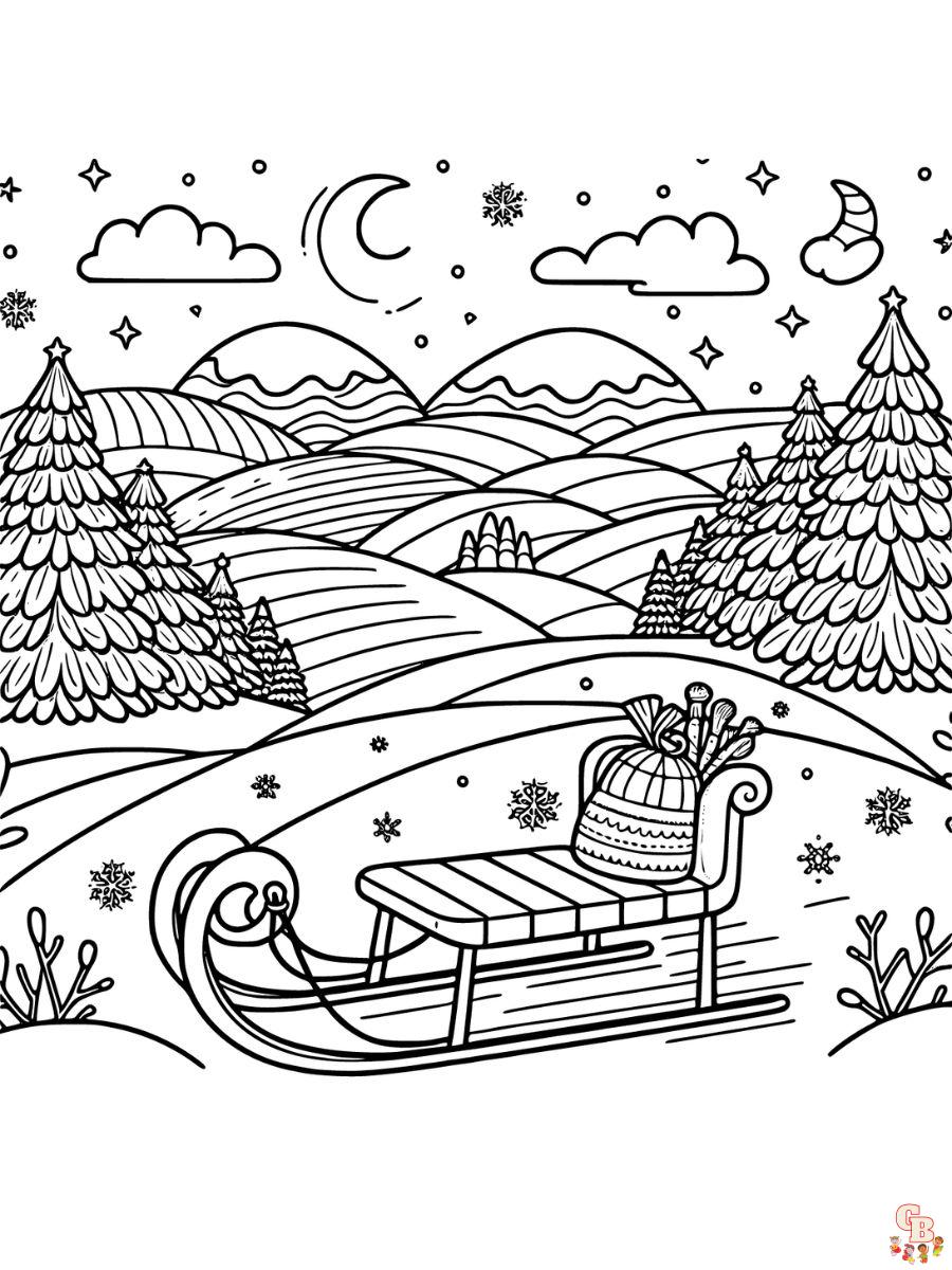 Printable winter wonderland coloring pages free