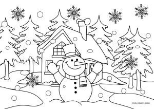 Free printable winter coloring pages for kids